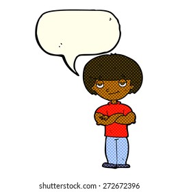 cartoon smug looking man with speech bubble