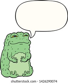 cartoon smug toad with speech bubble