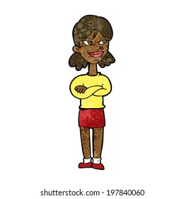 cartoon smug woman