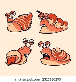 	
cartoon snail bread vector art