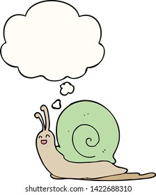cartoon snail with thought bubble