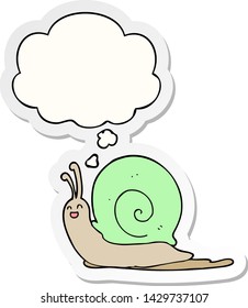 caricatura con burbuja de pensamiento como pegatina impresa