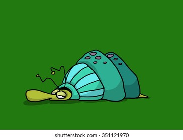 cartoon snail vector
