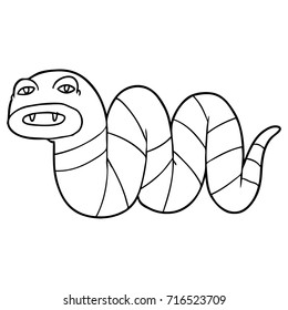 serpiente de dibujos animados