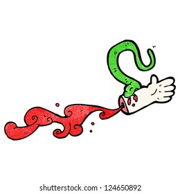 cartoon snake bite
