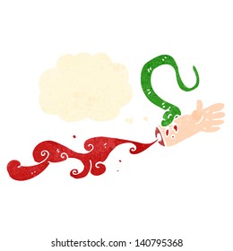 brazo mordaz de la serpiente de dibujos animados