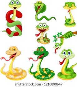 Cartoon snake collection set