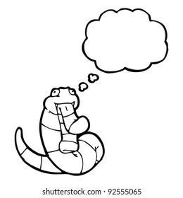 cartoon snake eating sock