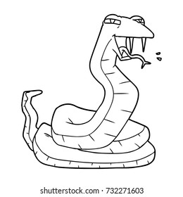 cartoon snake hissing