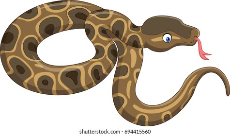 Cartoon snake isolated on white background
