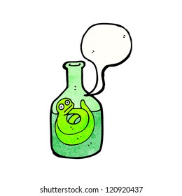 serpiente de caricatura en frasco