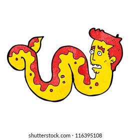 hombre de serpiente de dibujos animados
