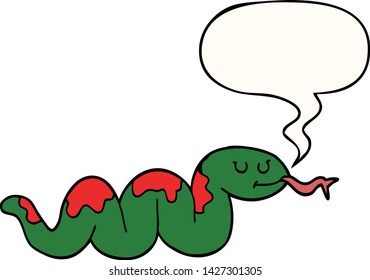 cartoon snake with speech bubble