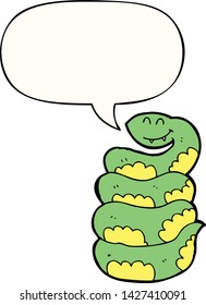 serpiente de caricatura con burbuja de habla