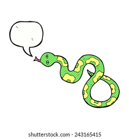 serpiente de caricatura con burbuja de habla