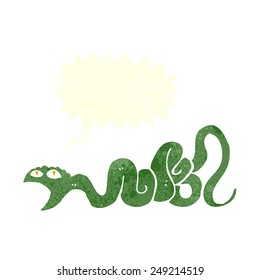 cartoon snake with speech bubble