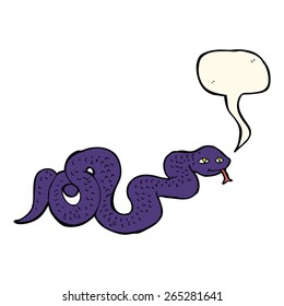 cartoon snake with speech bubble
