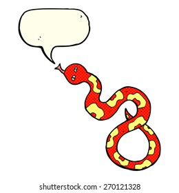 cartoon snake with speech bubble