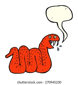 cartoon snake with speech bubble