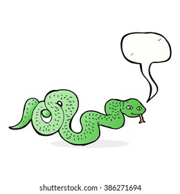 cartoon snake with speech bubble