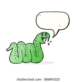 cartoon snake with speech bubble