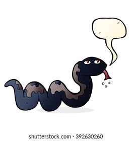 cartoon snake with speech bubble