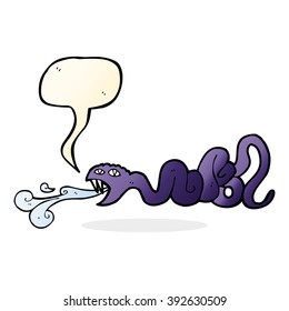cartoon snake with speech bubble