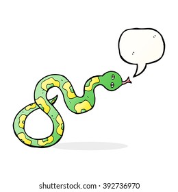 cartoon snake with speech bubble