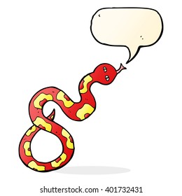 cartoon snake with speech bubble