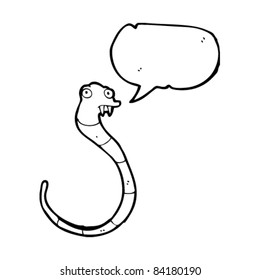cartoon snake with speech bubble