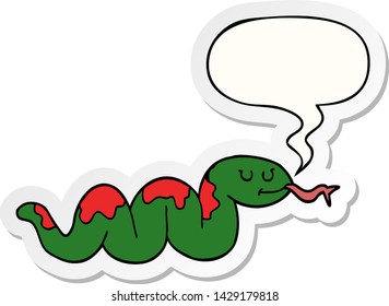 cobra de desenho animado com adesivo de balão