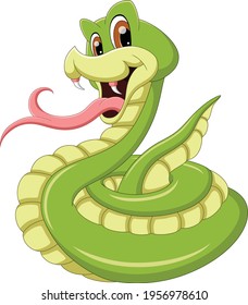 cartoon snake sticking out its tongue