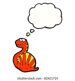 cartoon snake thinking