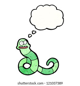 cartoon snake with thought bubble