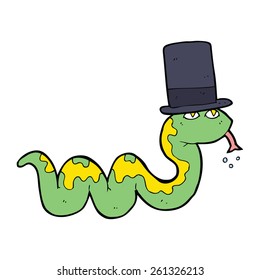 cartoon snake in top hat