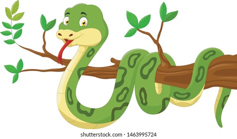 Cartoon Snake Tree Stock Vector (Royalty Free) 1463995724 | Shutterstock