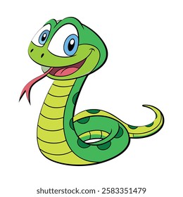 Cartoon snake vector illustration design 