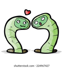 verliebte Cartoon-Schlangen