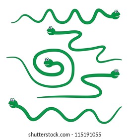 Cartoon snakes. Vector collection.