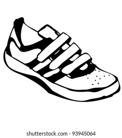 Cartoon sneakers shoe illustration