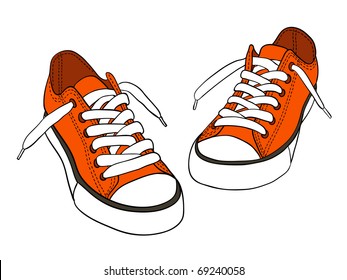 Cartoon Sneakers - Vector