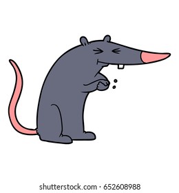 cartoon sneaky rat