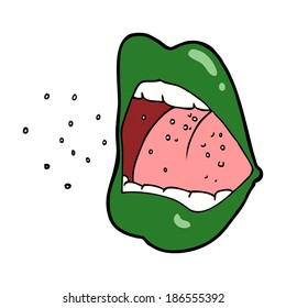 cartoon sneezing mouth
