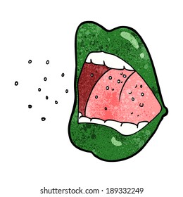 cartoon sneezing mouth