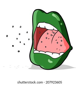 cartoon sneezing mouth