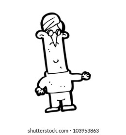 caricaturista snooty man