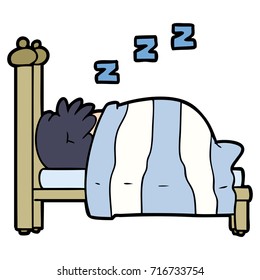 cartoon snoring person