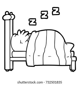 cartoon snoring person