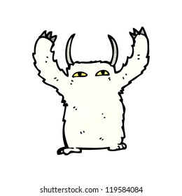 monstruo de la nieve de dibujos animados