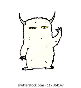 monstruo de la nieve de dibujos animados